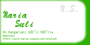 maria suli business card